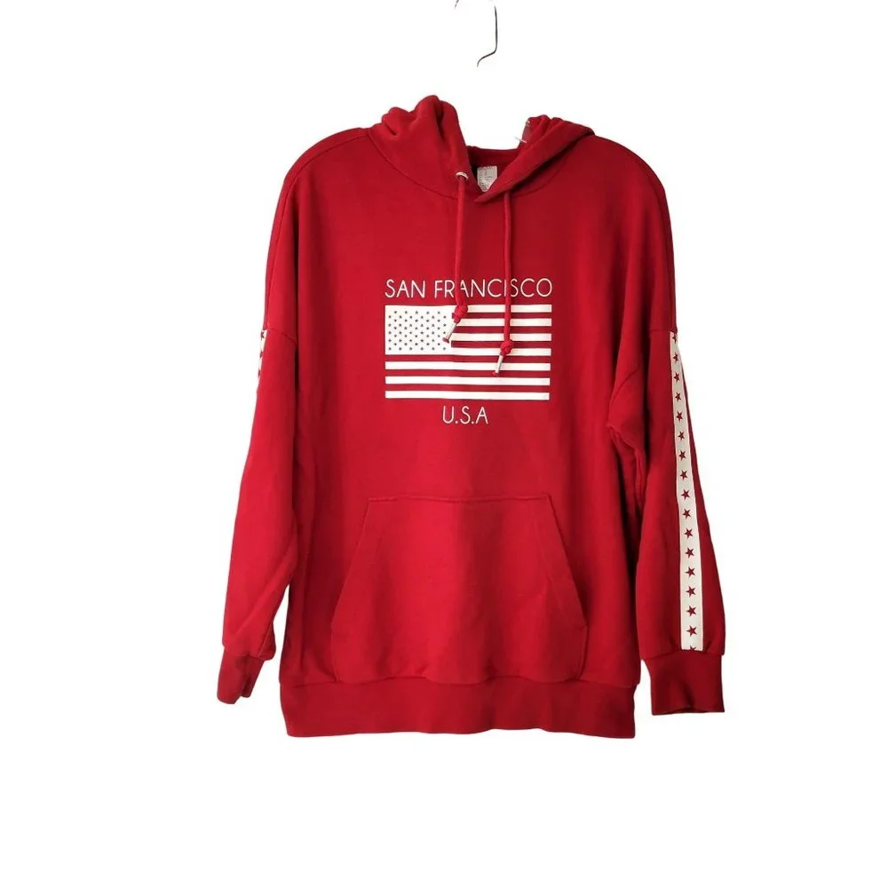 Divided Red Hoodie Sweatshirt San Francisco - Picture 1 of 5